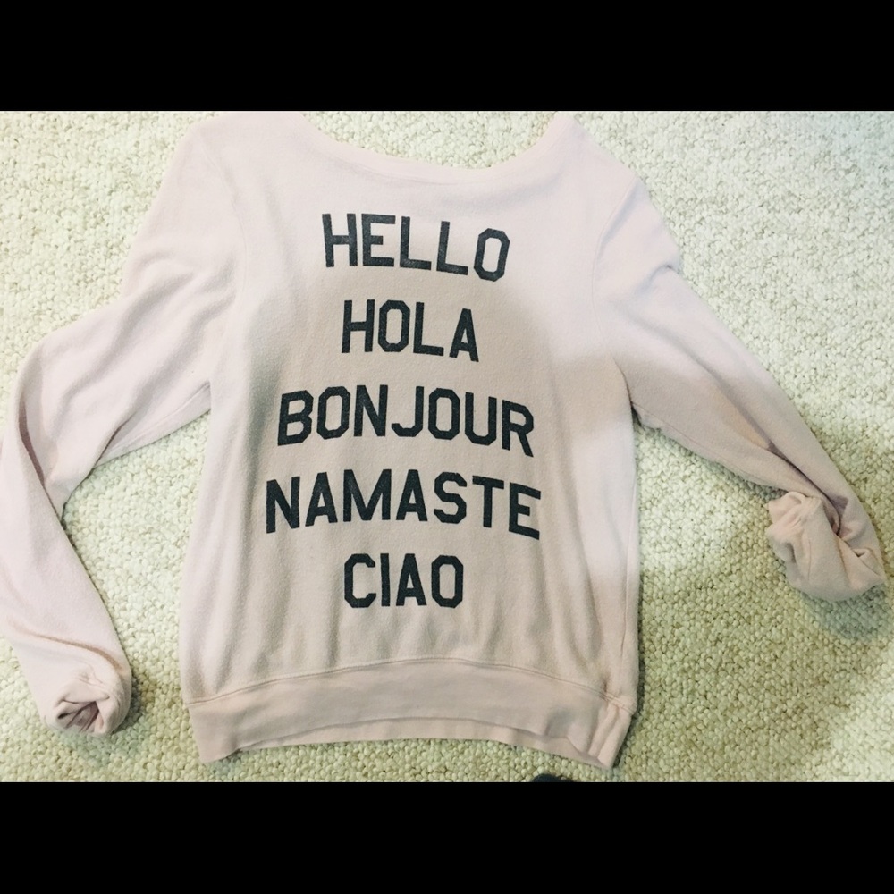 Wildfox light pink sweatshirt